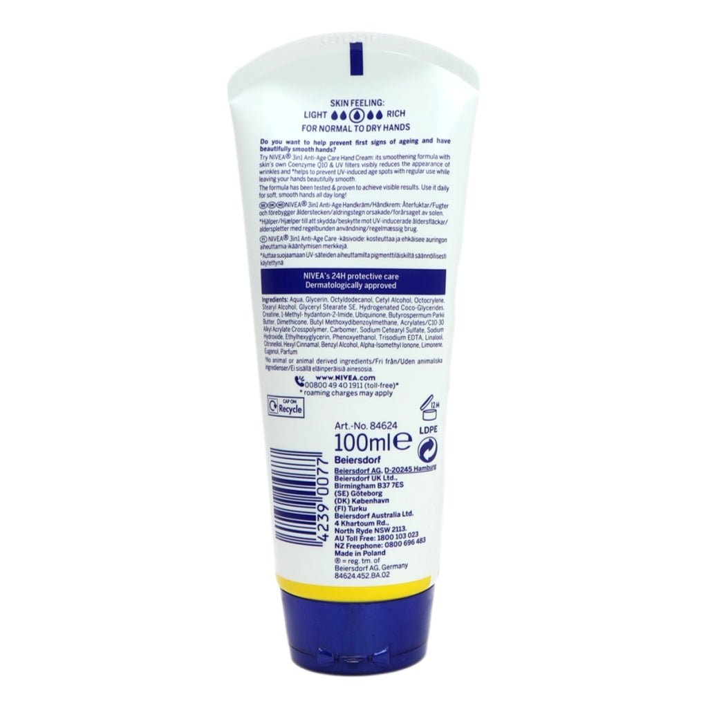 Nivea Hand Cream 100ml Anti - Age Q10 - Intamarque - Wholesale 0000042390077