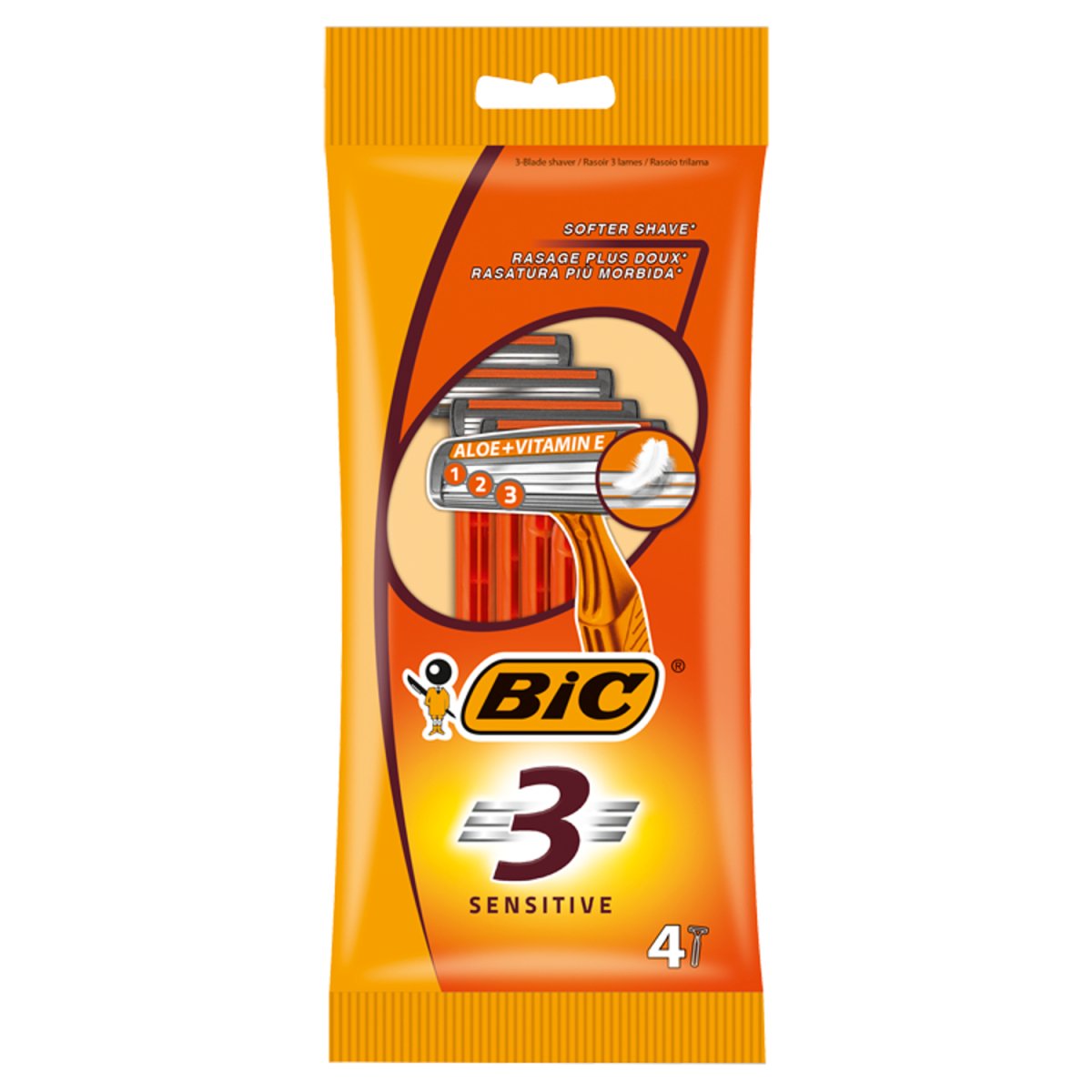 Bic 3 Razors 4'S - Sensitive - Intamarque - Wholesale 3086126691862