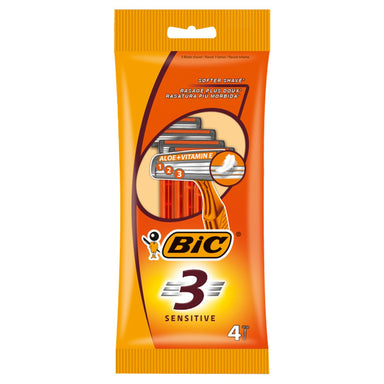 Bic 3 Razors 4'S - Sensitive - Intamarque - Wholesale 3086126691862