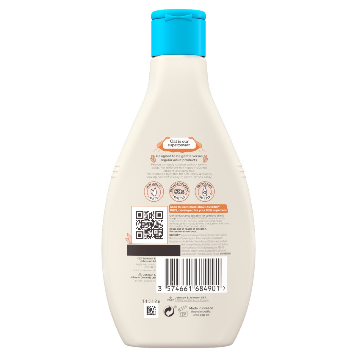 Aveeno Kids Shampoo 250ml - Intamarque - Wholesale 3574661684901