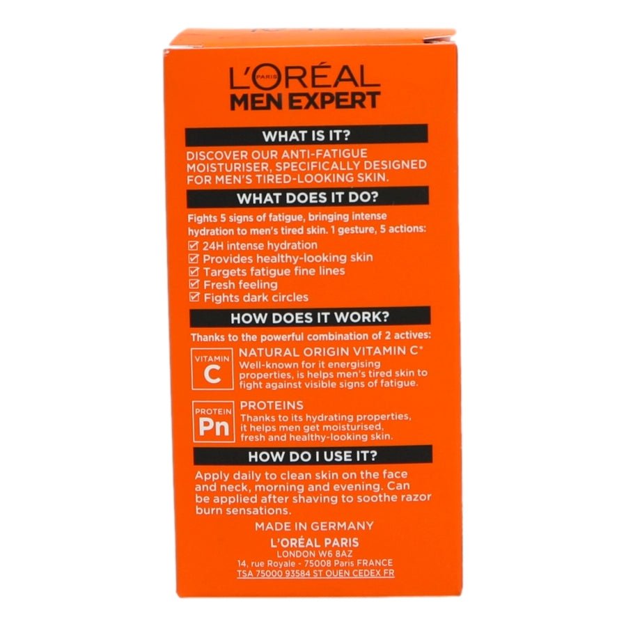 L'Oreal Men Expert Hydra 50ml Energetic Moisturiser - Intamarque - Wholesale 3600520297262