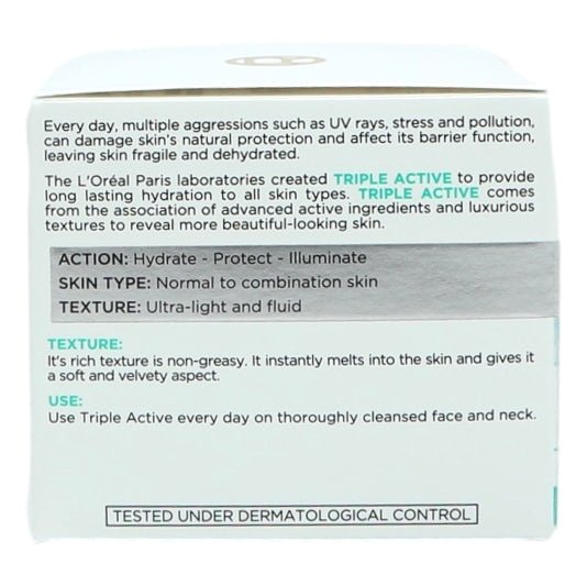 L'Oreal Dermo Expertise Triple Active Day Pot Normal to Combination - Intamarque - Wholesale 3600521719596