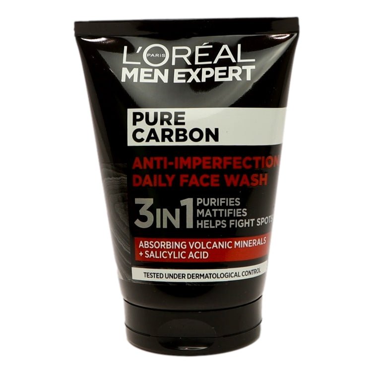 L'Oreal Men Expert Pure Carbon 3 in 1 Face Wash 100ml - Intamarque - Wholesale 3600523979226