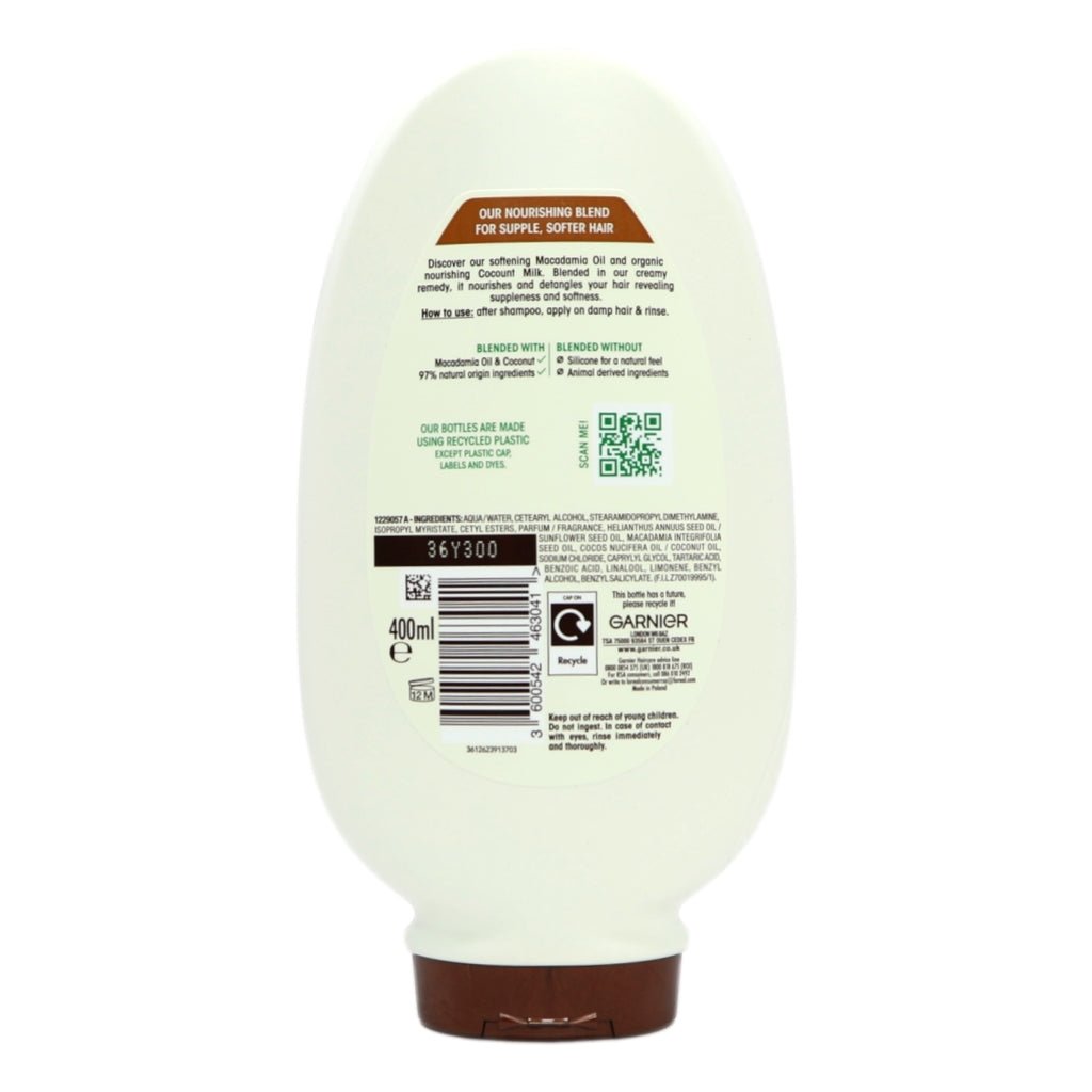 Garnier Ultimate Blends Coconut Milk Conditioner 400ml - Intamarque - Wholesale 3600542463041