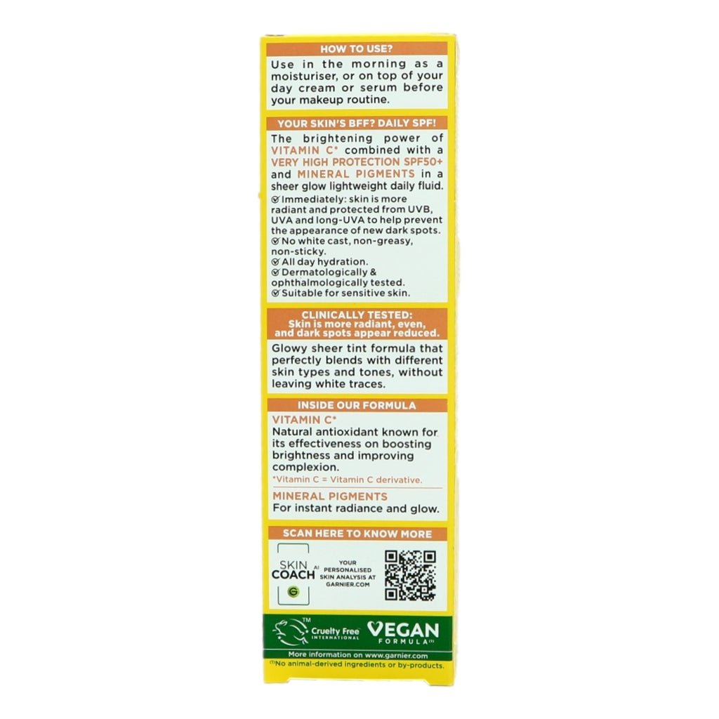 Garnier Vitamin C DAILY UV Glow SPF50+ 40ml - Intamarque - Wholesale 3600542573085