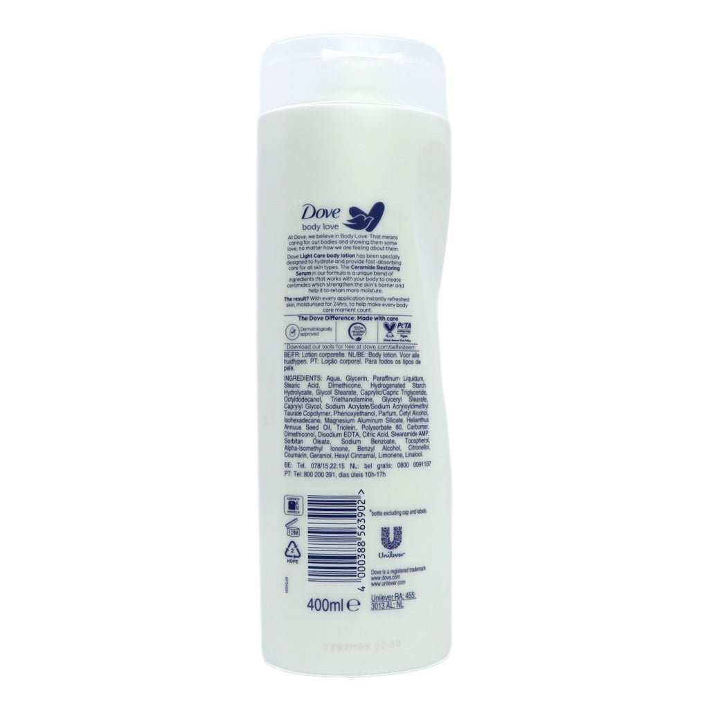 Dove Body Lotion 400ml Light Care - Intamarque - Wholesale 4000388563902