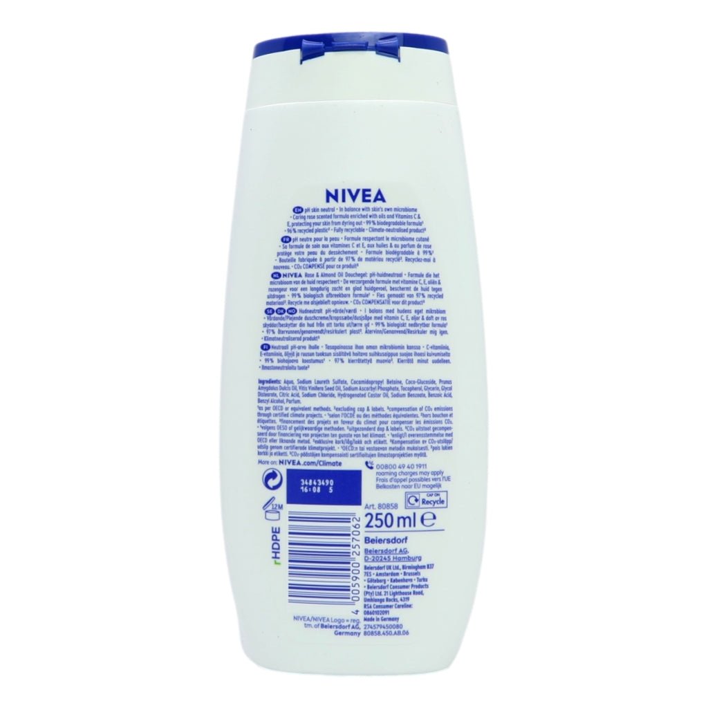 Nivea Shower 250ml Indulgent Moisture Rose - Intamarque - Wholesale 4005900257062