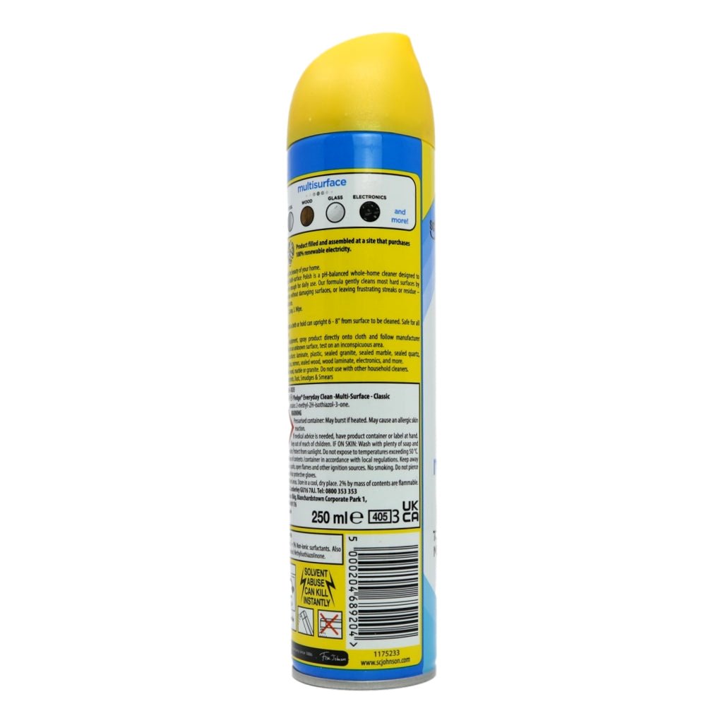 Pledge Aerosol 5 in 1 Multi Surface 250ml Original - Intamarque - Wholesale 5000204689204