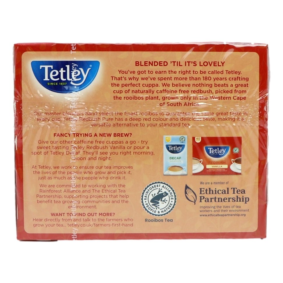 Tetley Redbush 40 Tea Bags 100g - Intamarque - Wholesale 5000208038954