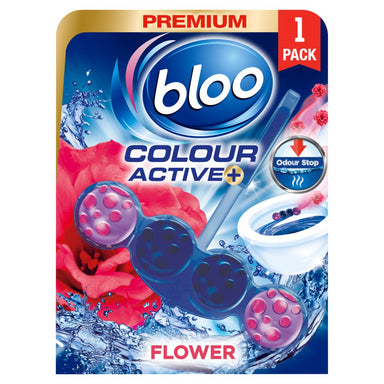 Bloo Colour Active Blue Water Toilet Rim Block Flower - Intamarque - Wholesale 5000325047921