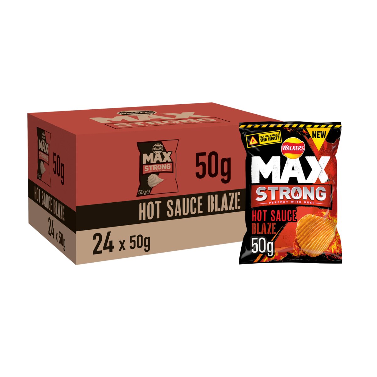 Walkers Max Strong Hot Sauce Blaze 50G - Intamarque - Wholesale 5000328015439