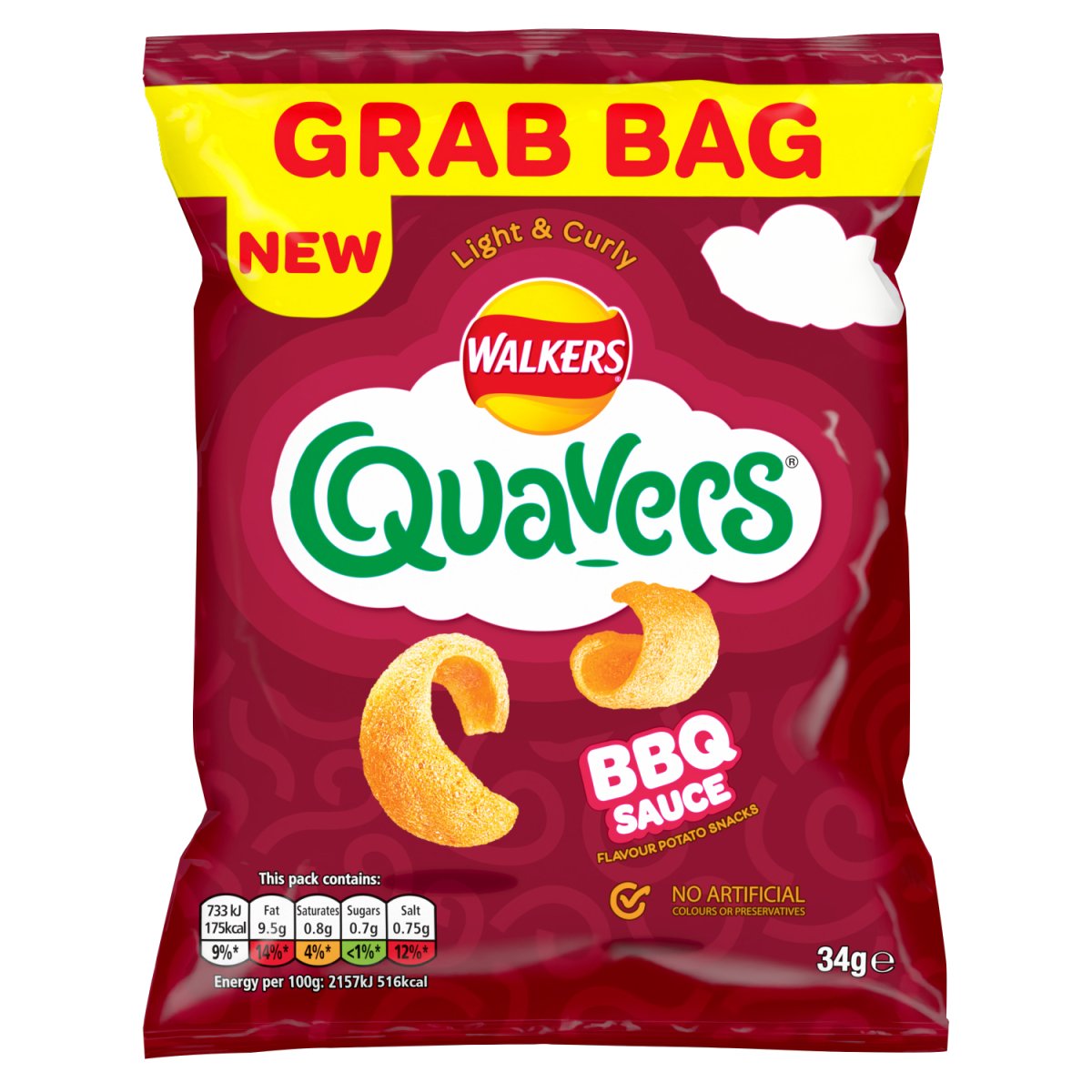 Quavers Grab Bag BBQ 34G - Intamarque - Wholesale 5000328019154