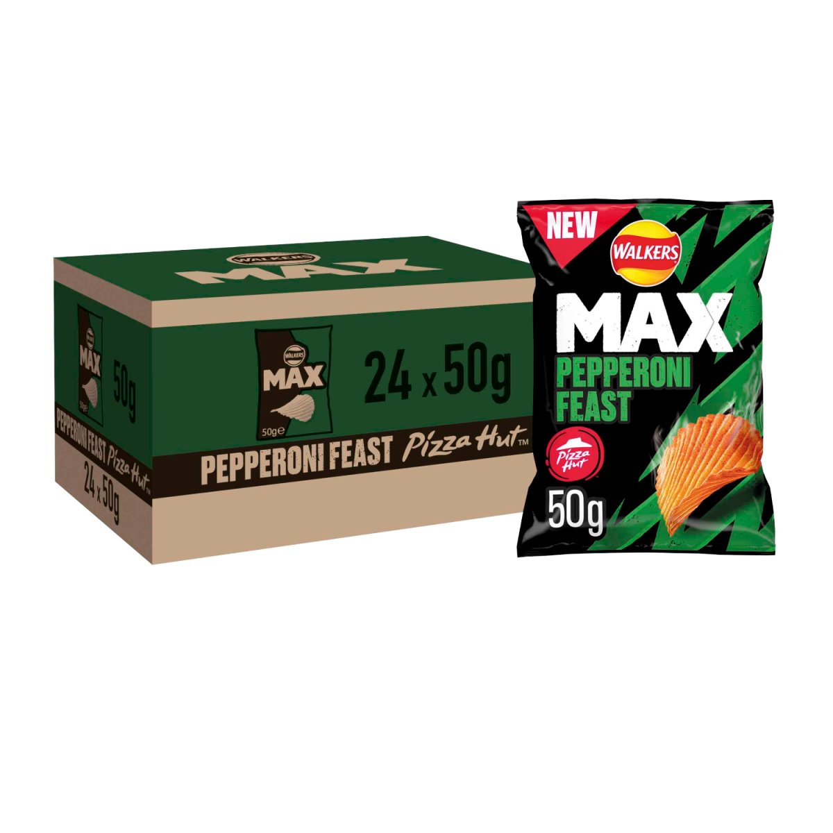 Walkers Max Pizza Hut Pepperoni Feast 50g - Intamarque - Wholesale 5000328022499