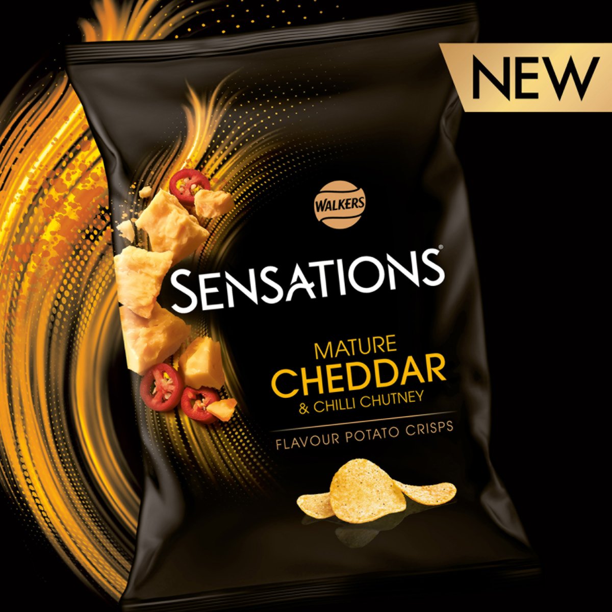 Walkers Sensations Mature Cheddar & Chilli Chutney 40g - Intamarque - Wholesale 5000328025490