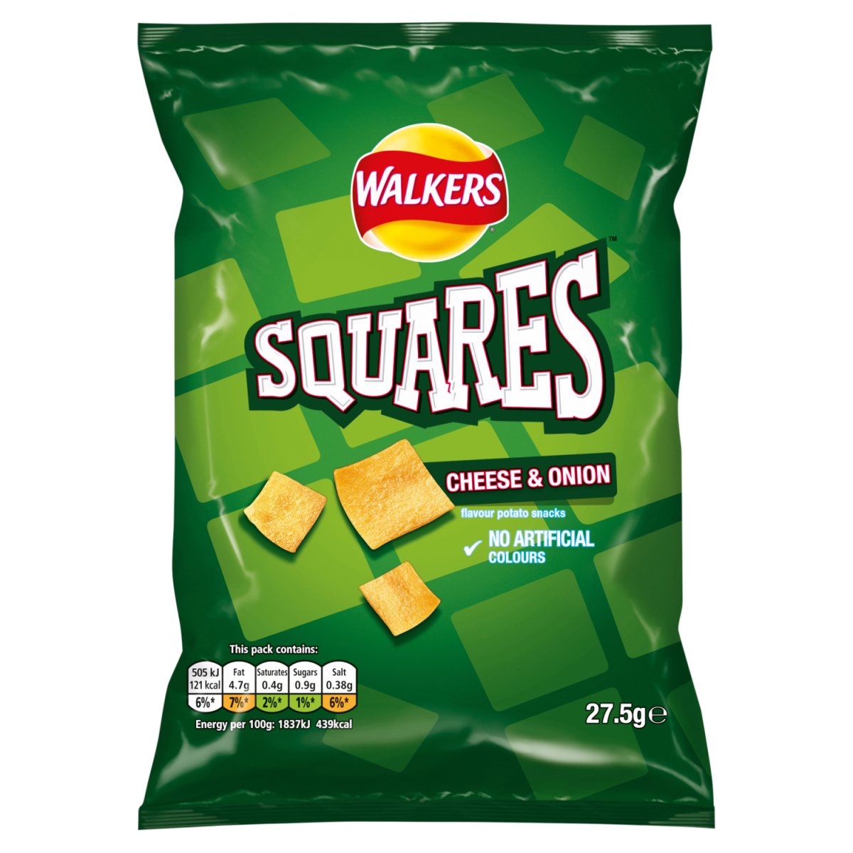 Walkers Squares Cheese & Onion 27.5G - Intamarque - Wholesale 5000328201801