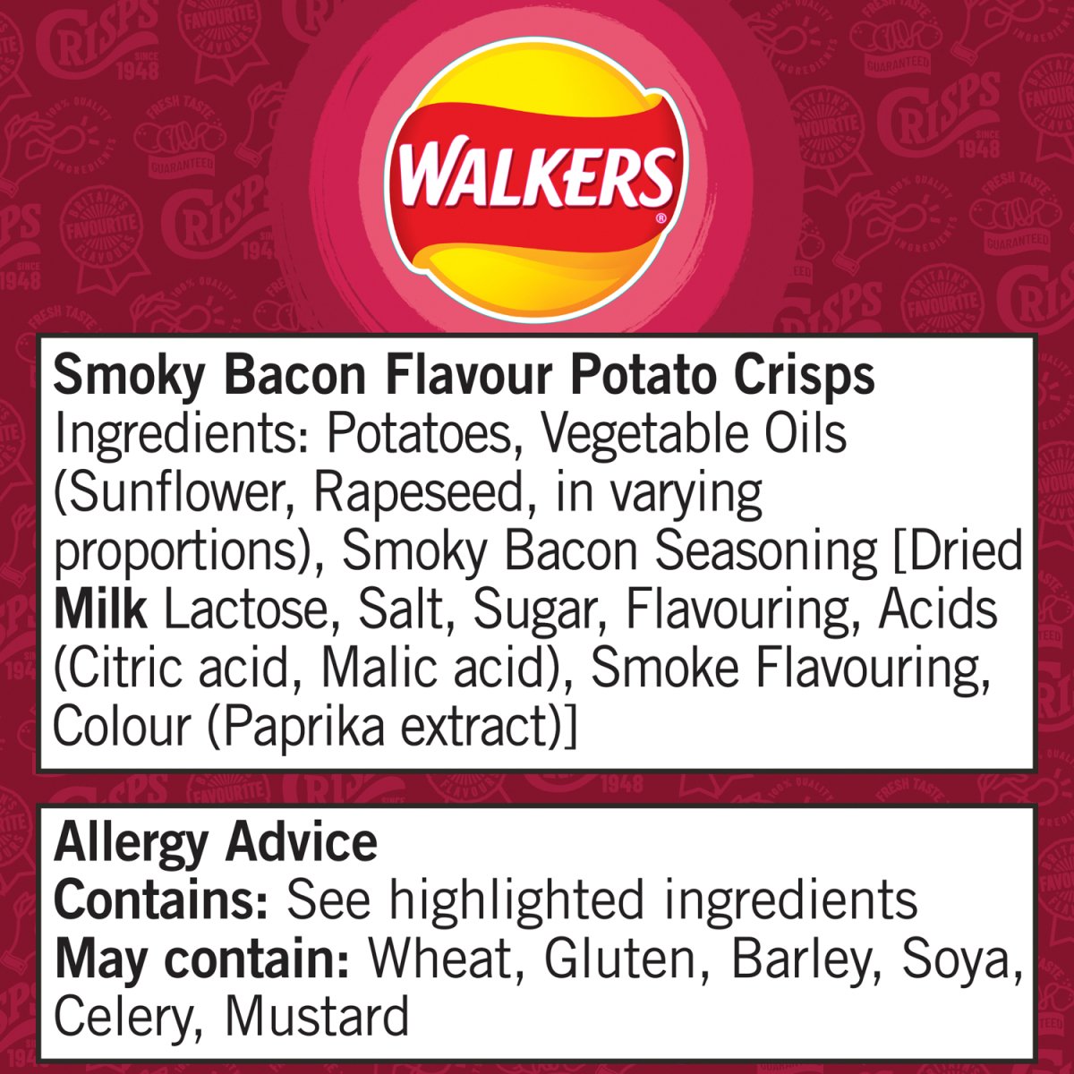 Walkers Smokey Bacon 32.5G - Intamarque - Wholesale 5000328338507