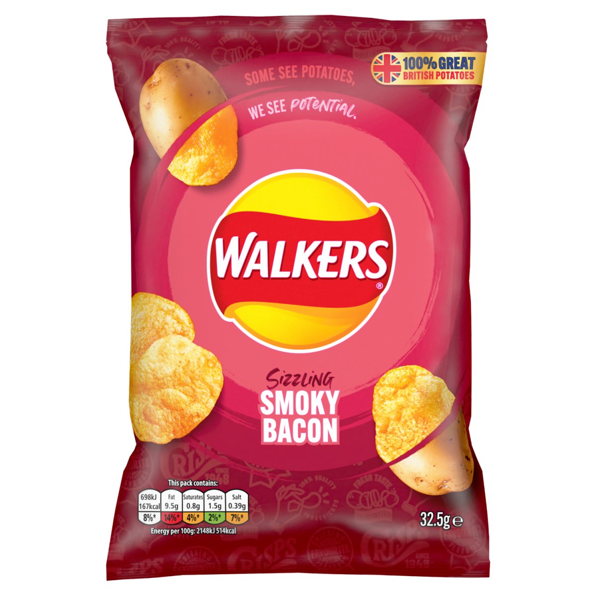 Walkers Smokey Bacon 32.5G - Intamarque - Wholesale 5000328338507