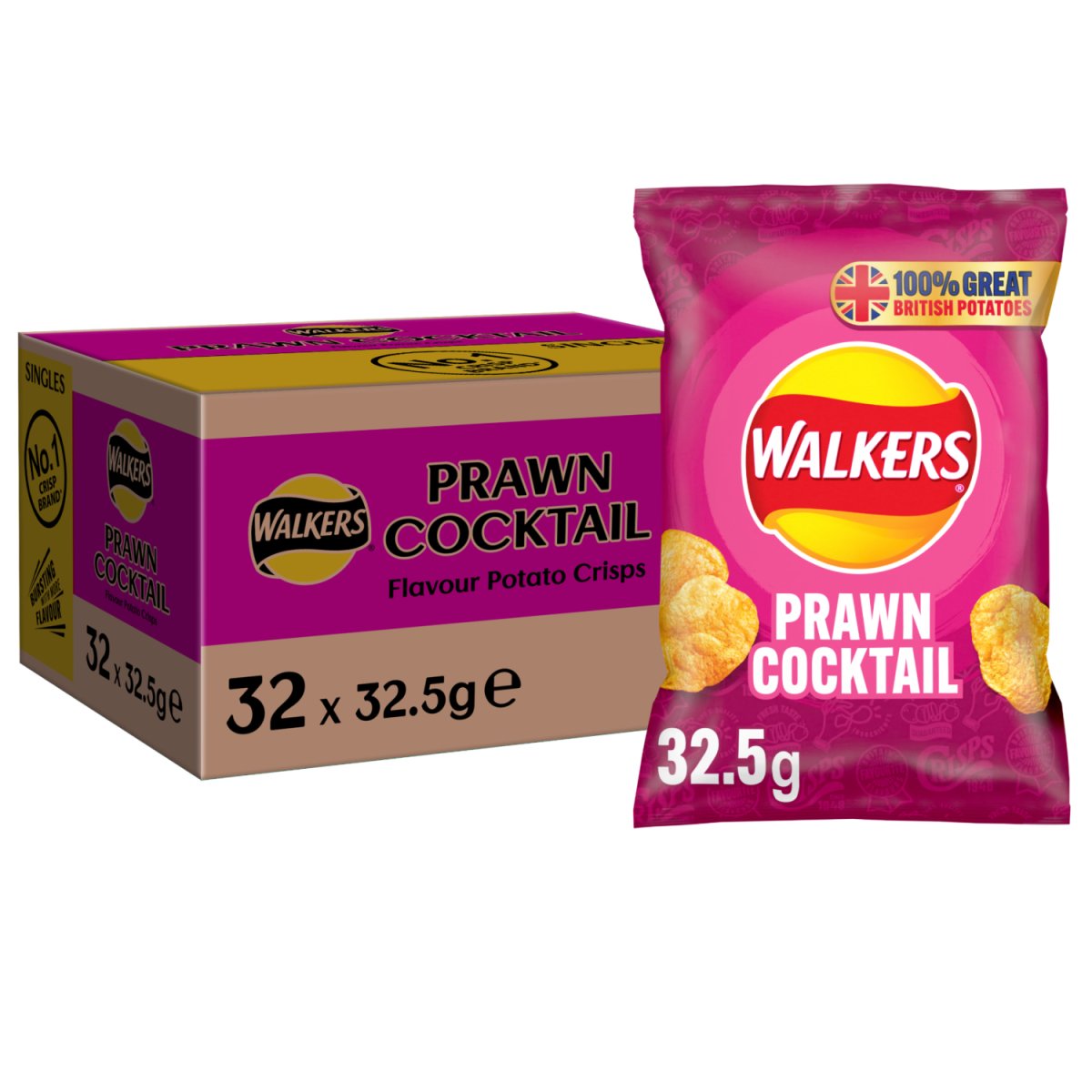 Walkers Prawn Cocktail 32.5G - Intamarque - Wholesale 5000328452579