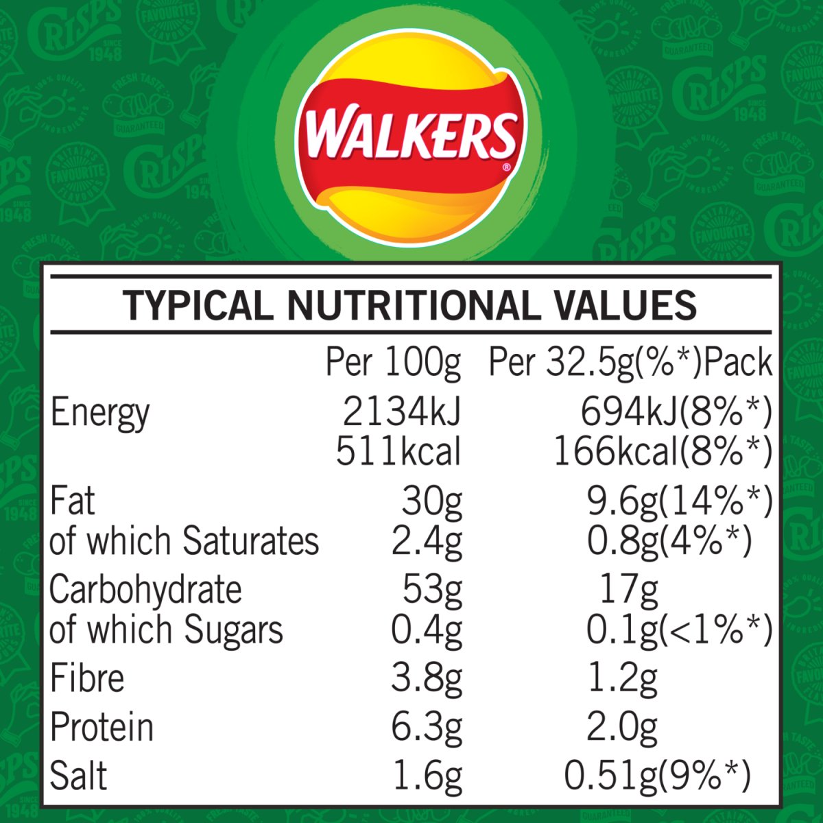 Walkers Salt & Vinegar 32.5G - Intamarque - Wholesale 5000328461755