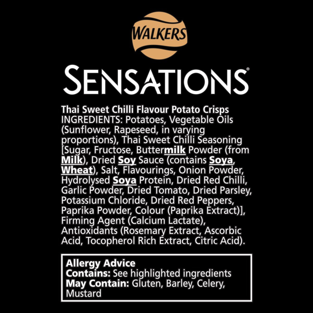 Walkers Sensations Thai Sweet Chilli 40G - Intamarque - Wholesale 5000328490557