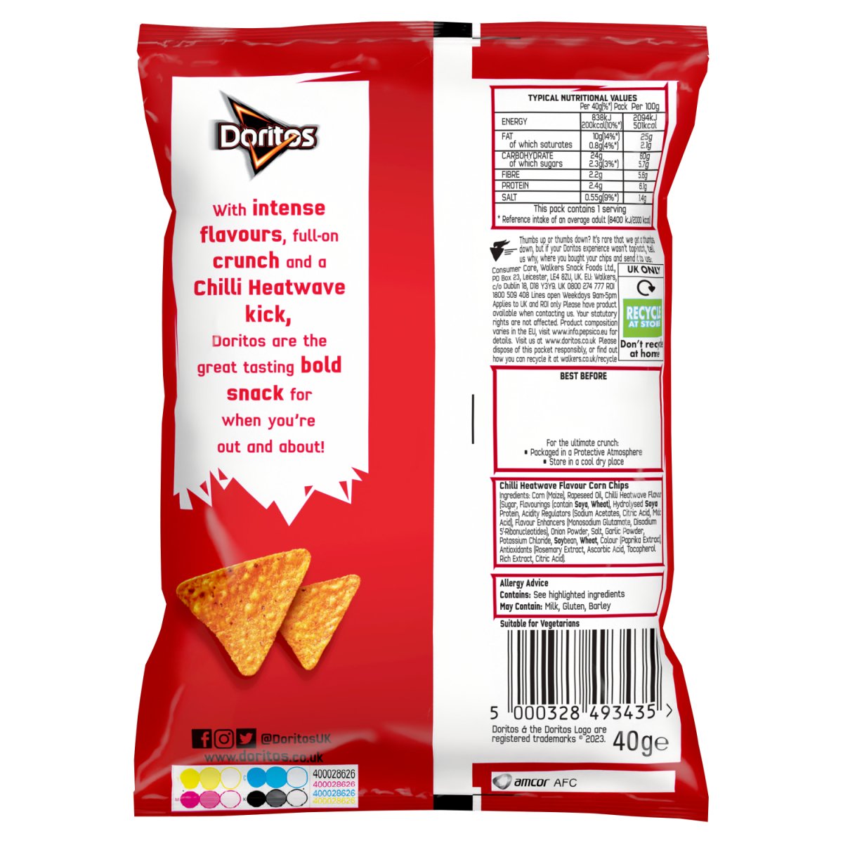 Doritos Chilli Heatwave 40G - Intamarque - Wholesale 5000328493435