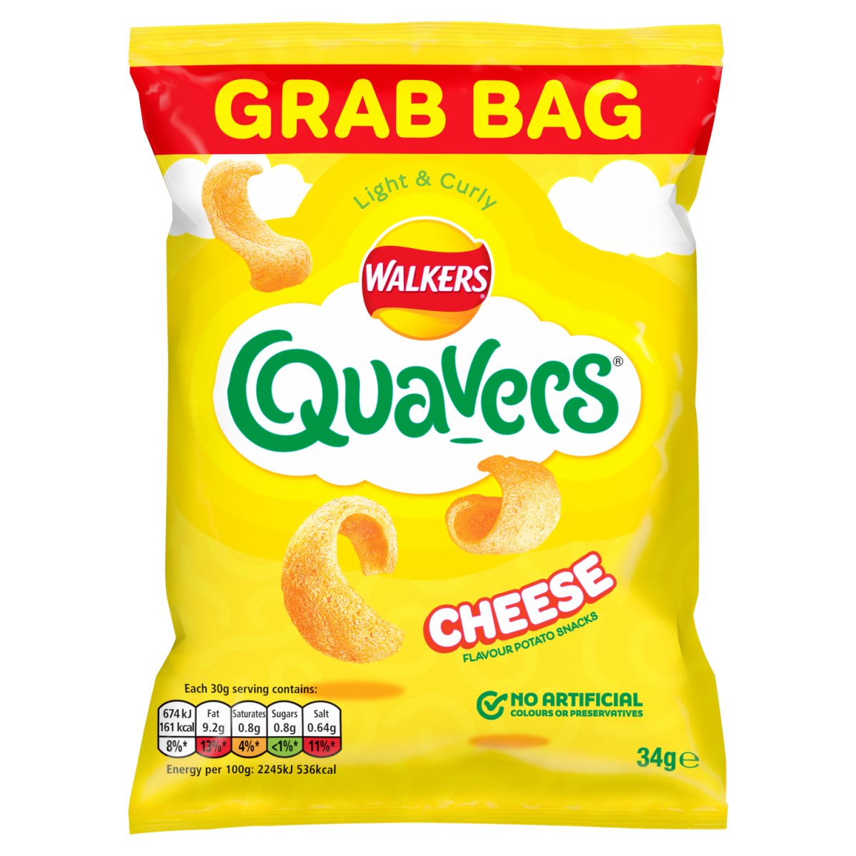 Quavers Cheese Grab Bag 34G - Intamarque - Wholesale 5000328529660