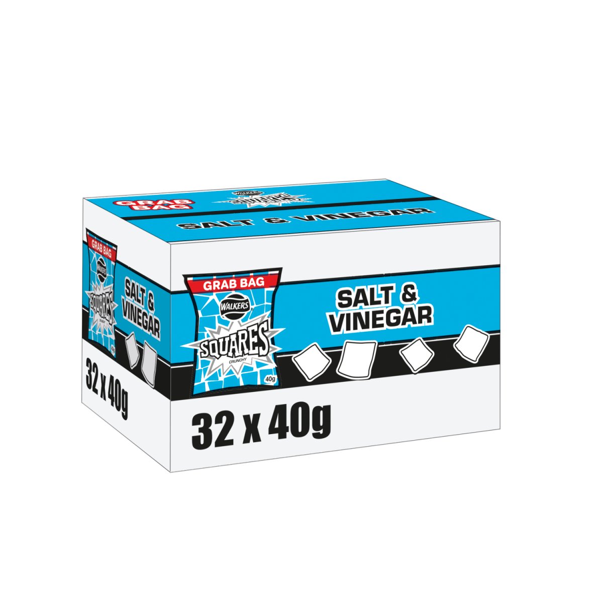 Walkers Squares Salt & Vinegar 40g - Intamarque - Wholesale 5000328529745