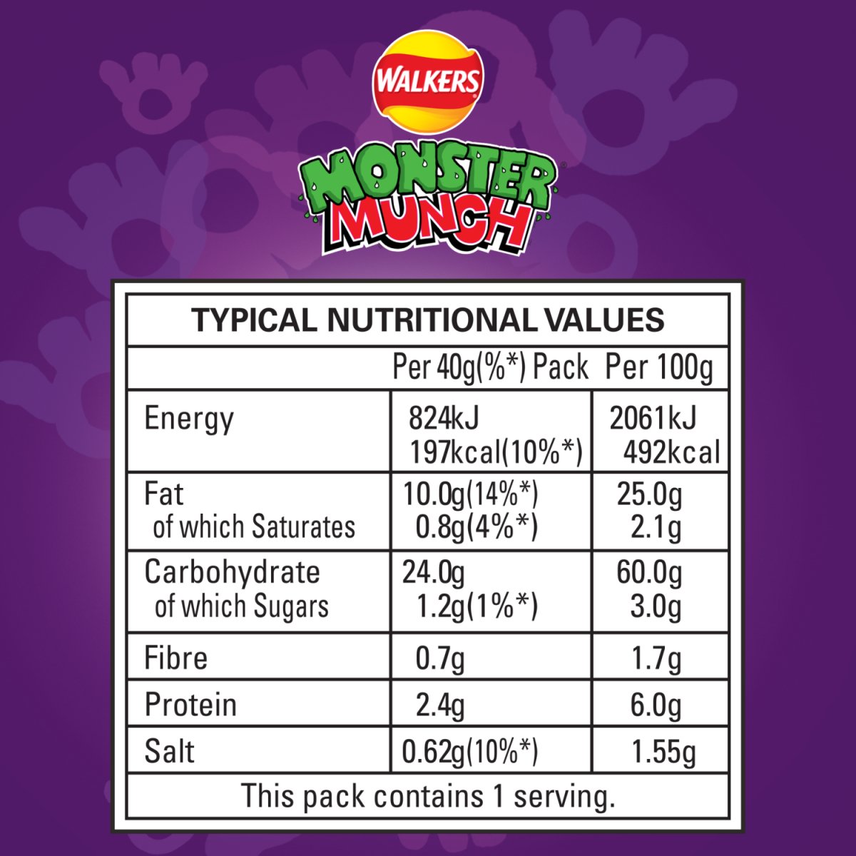 Monster Munch Pickled Onion 40G - Intamarque - Wholesale 5000328531007