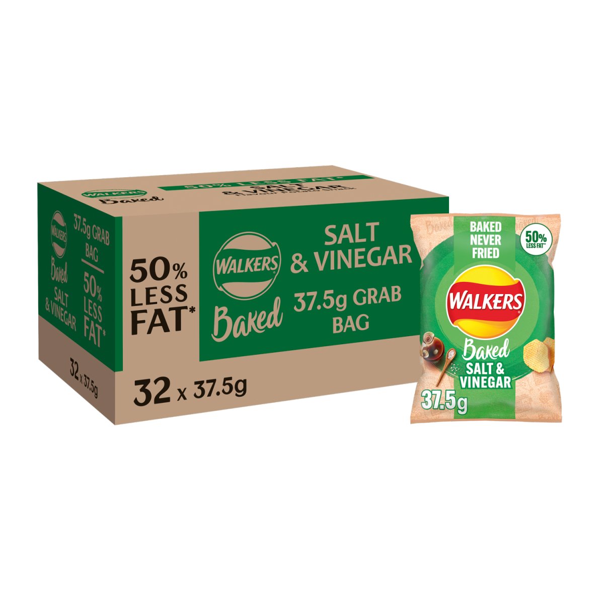 Walkers Baked Salt & Vinegar 37.5g - Intamarque - Wholesale 5000328555584