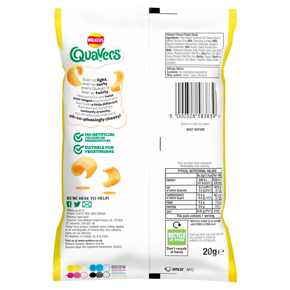 Quavers Cheese 20G - Intamarque - Wholesale 5000328583839