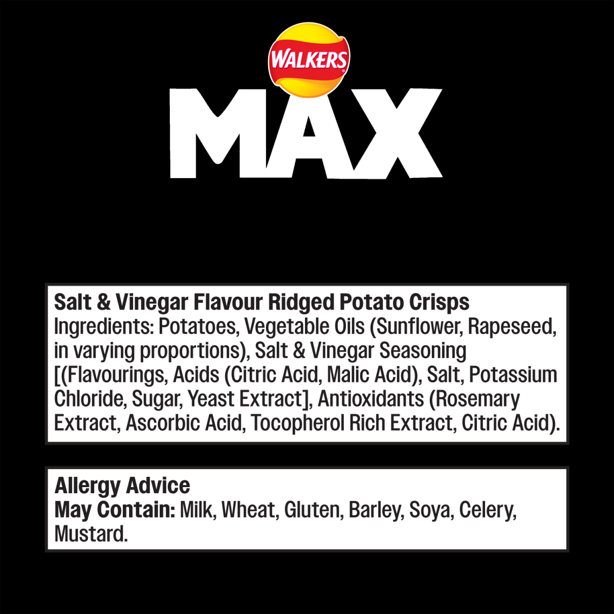 Walkers Max Salt & Malt Vinegar 50G - Intamarque - Wholesale 5000328636702