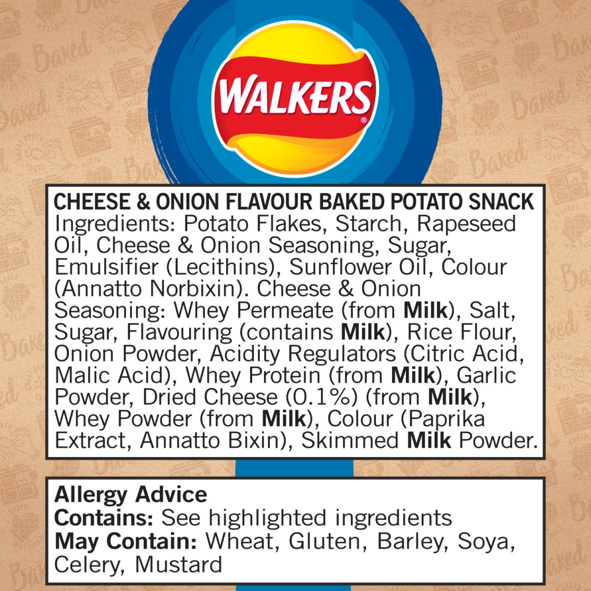 Walkers Baked Cheese & Onion 37.5G - Intamarque - Wholesale 5000328774800