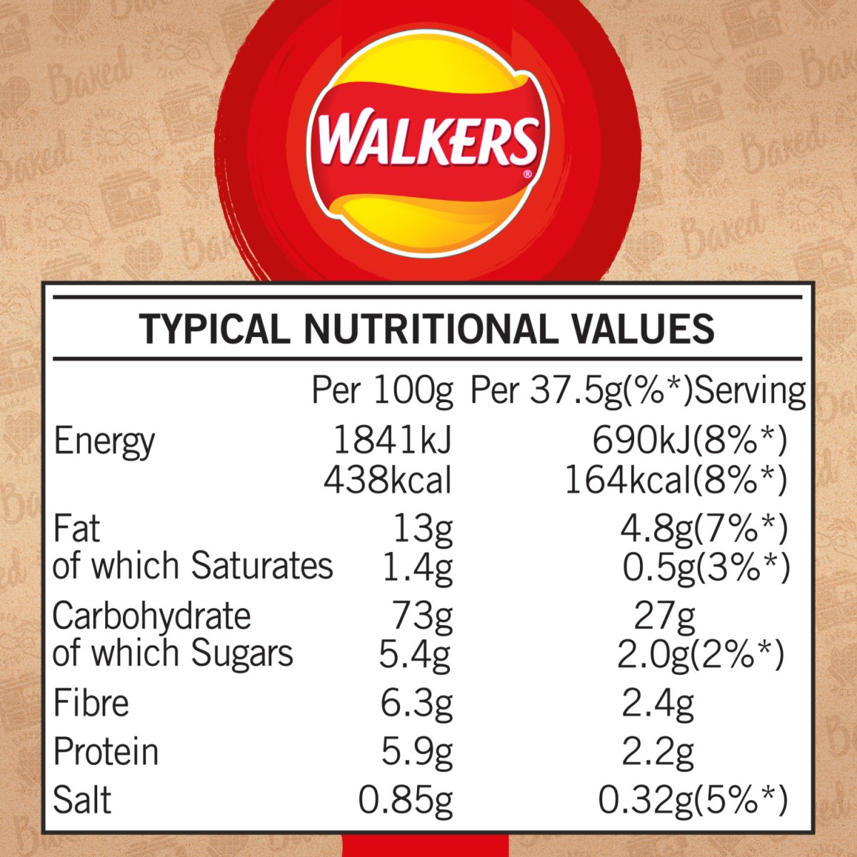 Walkers Baked Ready Salted 37.5g - Intamarque - Wholesale 5000328877655