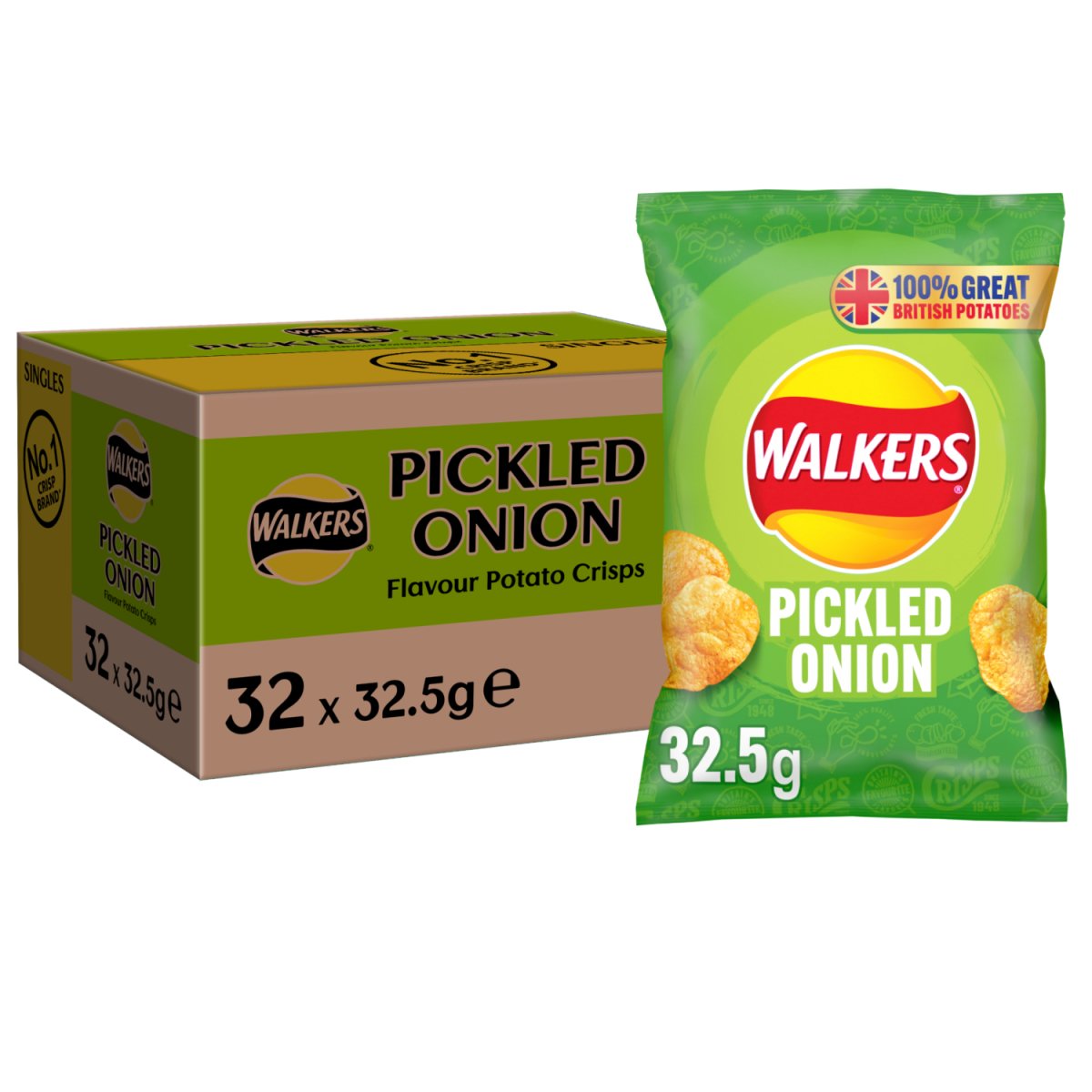 Walkers Pickled Onion 32.5G - Intamarque - Wholesale 5000328902616