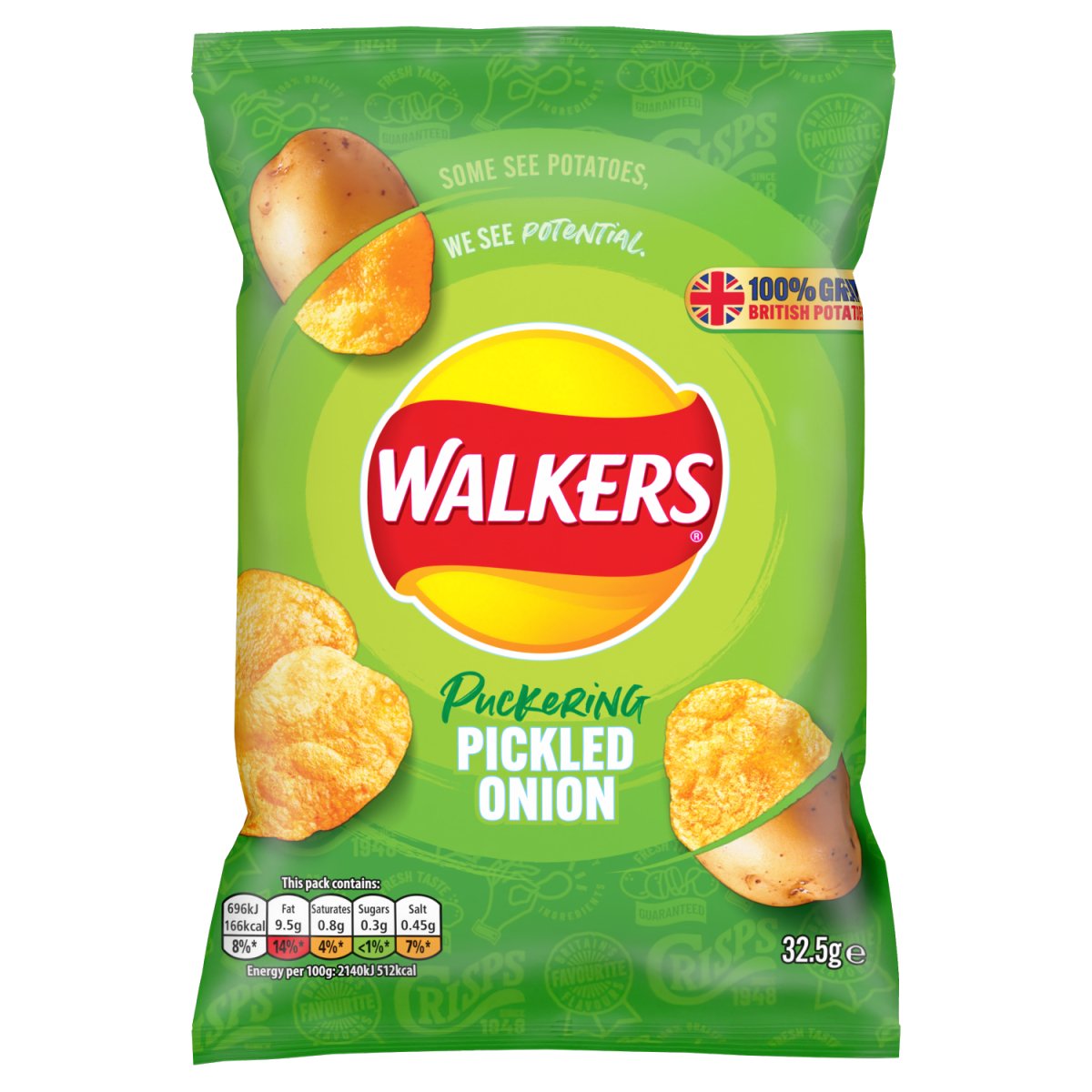 Walkers Pickled Onion 32.5G - Intamarque - Wholesale 5000328902616