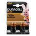 Duracell Plus Batteries 100%  AAA 4pk - Intamarque - Wholesale 5000394141117