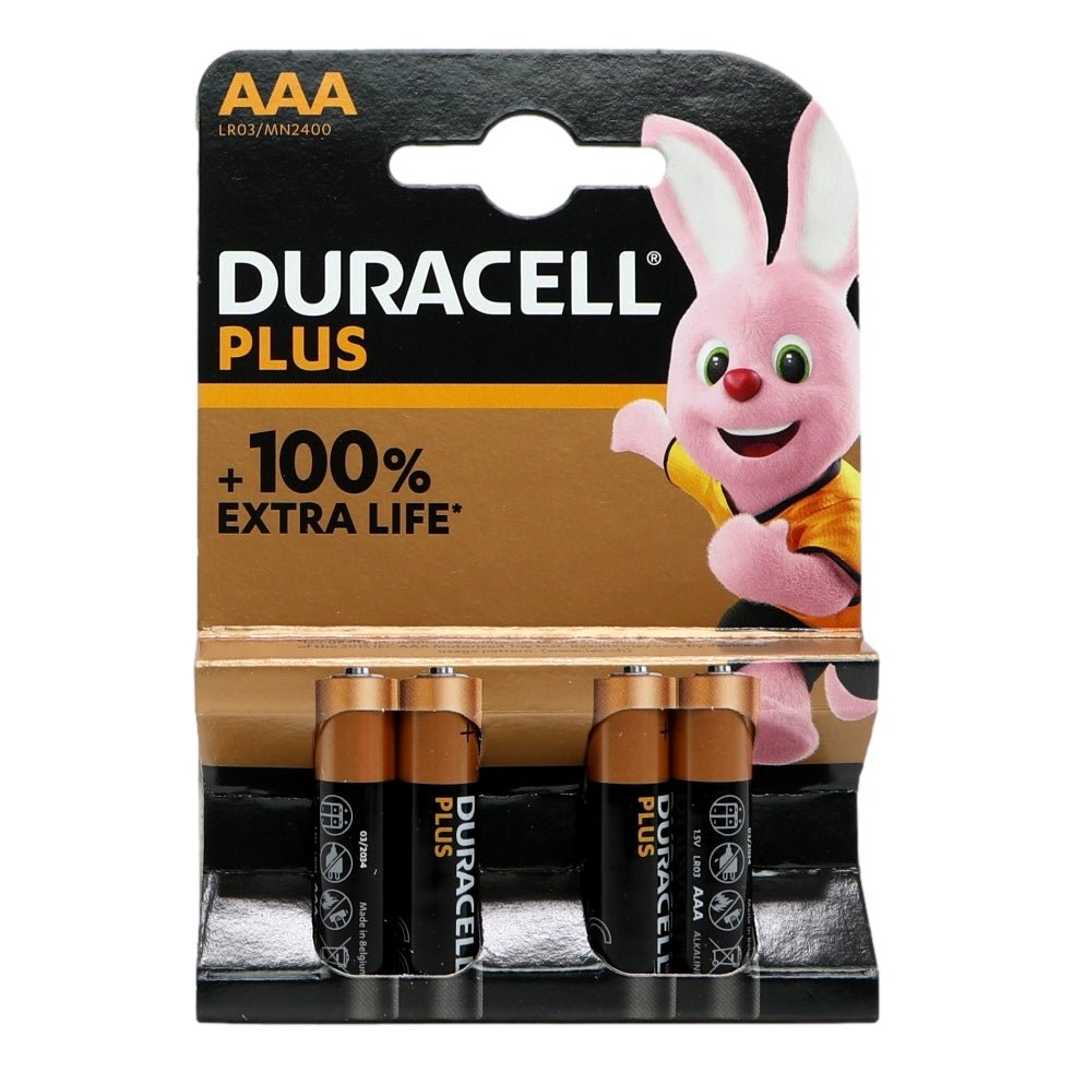 Duracell Plus Batteries 100%  AAA 4pk - Intamarque - Wholesale 5000394141117