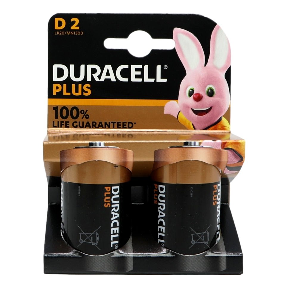 Duracell Plus Batteries 100%  D 2pk - Intamarque - Wholesale 5000394141988