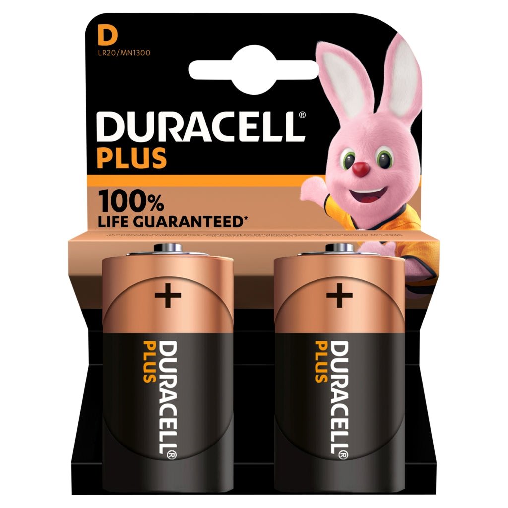 Duracell Plus Batteries 100%  D 2pk - Intamarque - Wholesale 5000394141988