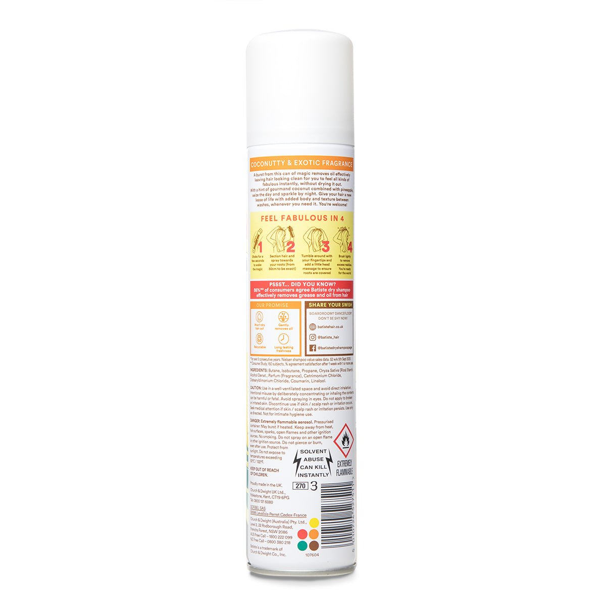 Batiste Dry Shampoo 200ml Tropical - Intamarque - Wholesale 5010724527511