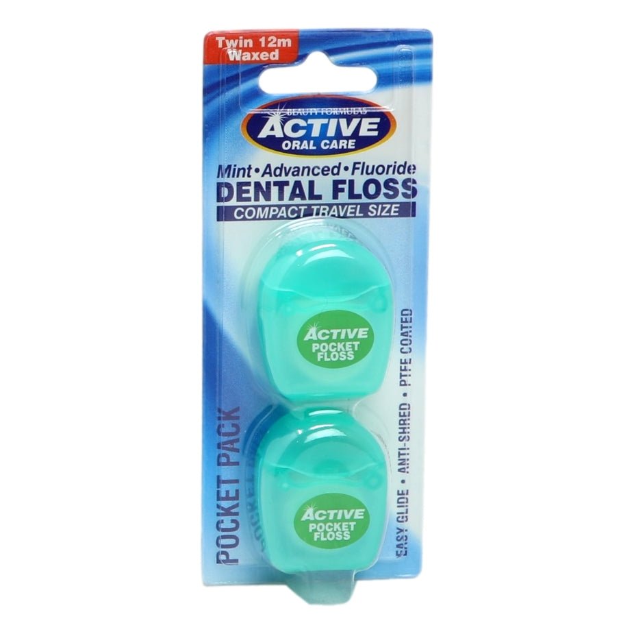 Active Floss Advanced Waxed Mint & Fluoride 2x12m - Intamarque - Wholesale 5012251006606