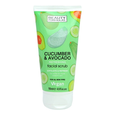 Beauty Formulas Cucumber & Avocado Facial Scrub - Intamarque - Wholesale 5012251009973