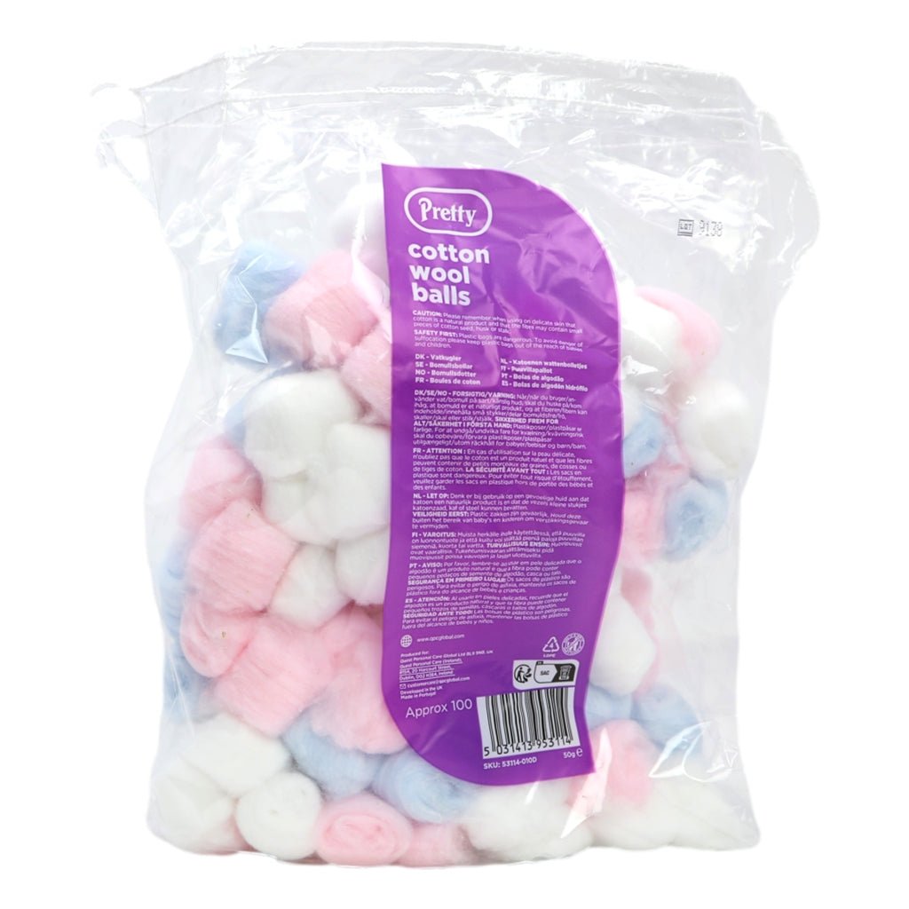 Pretty Cotton Wool Balls - 100 Colour - Intamarque - Wholesale 5031413953114