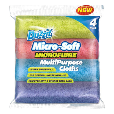 Duzzit Microfibre Cloth 4Pk - Intamarque - Wholesale 5053249009056