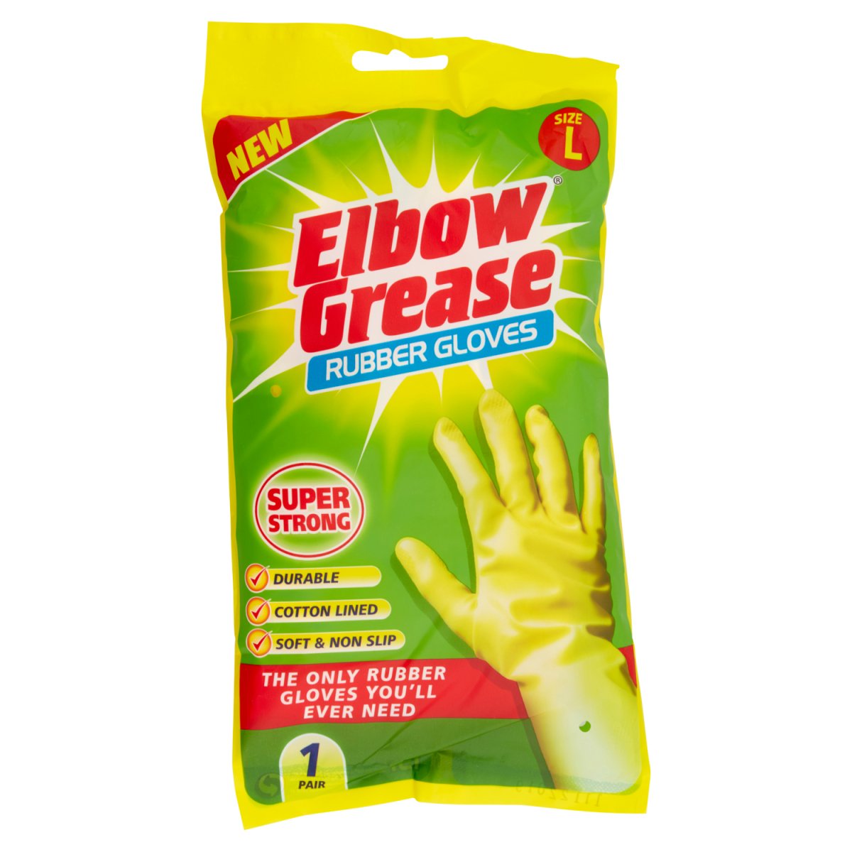 Elbow Grease Super Strong Rubber Glove Large - Intamarque - Wholesale 5053249239064