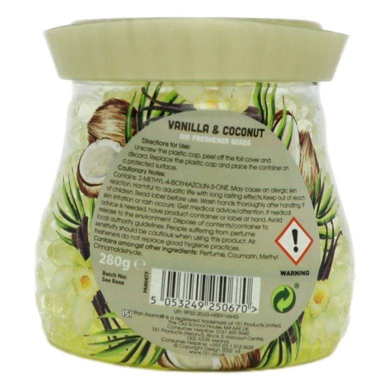 Pan Aroma Air Freshener Beads 280g Vanilla & Coconut - Intamarque - Wholesale 5053249250670