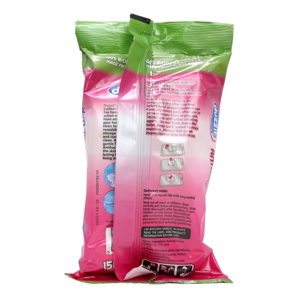 Duzzit Biodegradable Anti Bac Wipes 50 Pack Sweet Things - Intamarque - Wholesale 5053249260457