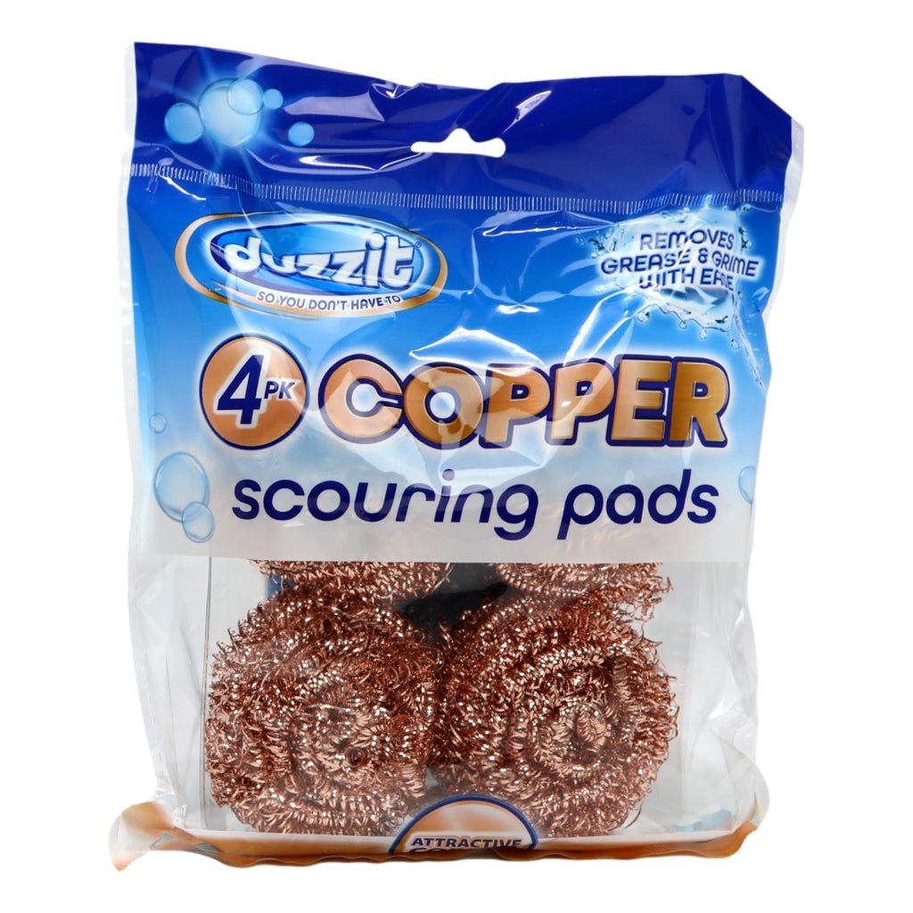 Duzzit Copper Scouring Pads 4 Pack - Intamarque - Wholesale 5053249263137