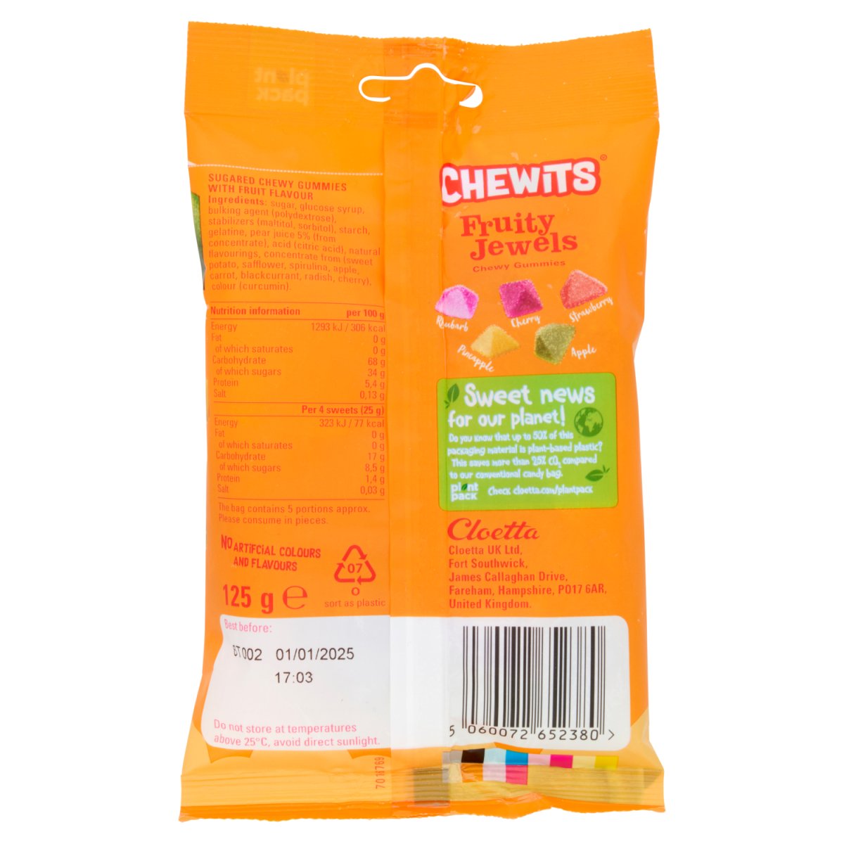 Chewits Fruity Jewels 125g - Intamarque - Wholesale 5060072652380