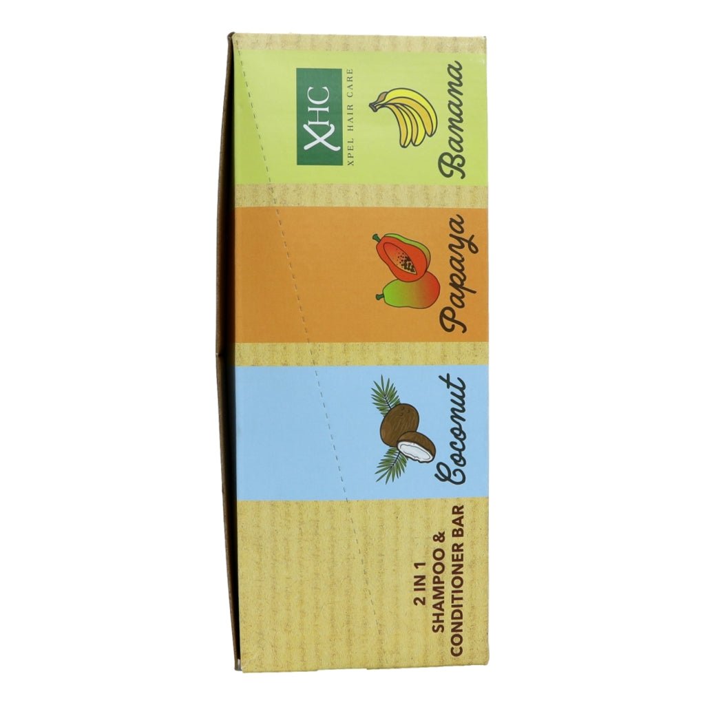 XHC Shampoo & Conditioner Bars (2in1) - Coconut, Papaya, Banana - Intamarque - Wholesale 5060120173775